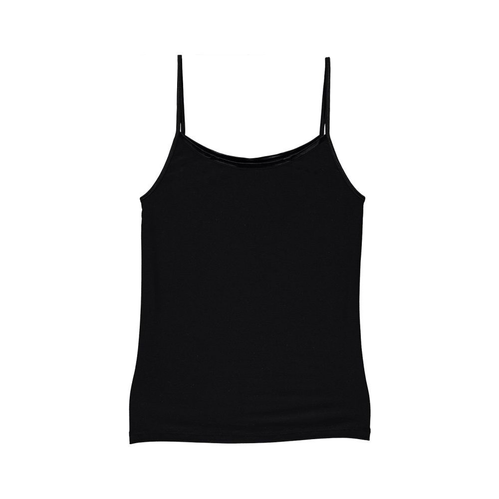 Premium Touch Top Spaghetti in schwarz