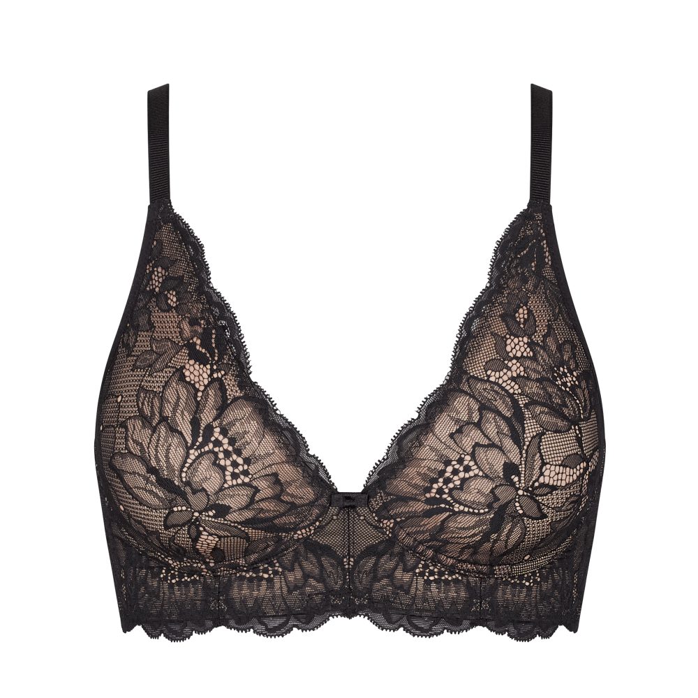 Triumph - Bügelloser BH, unwattiert, für Damen, Black, Größe 85D