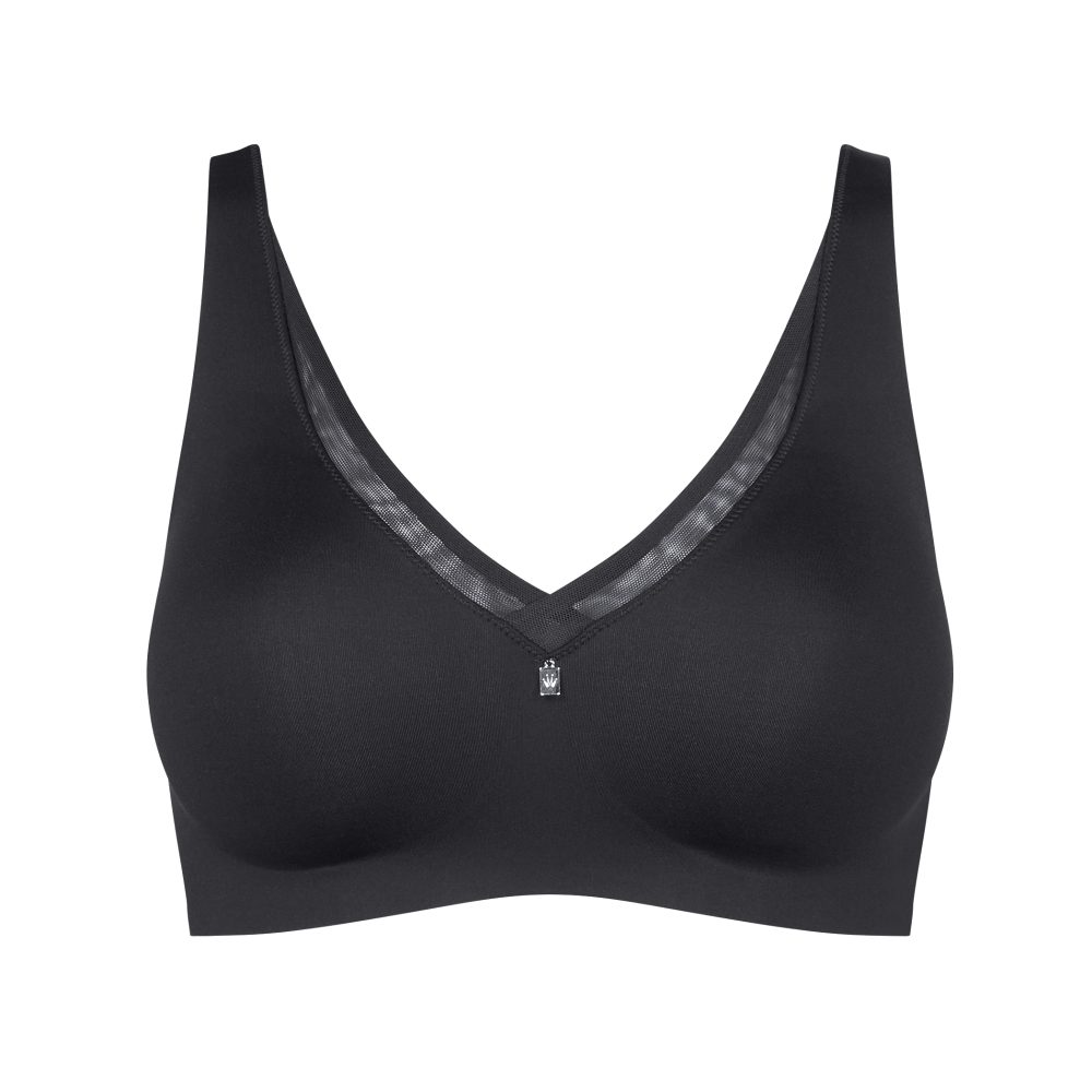 Triumph - Bügelloser BH, unwattiert, für Damen, Black, Größe 75D