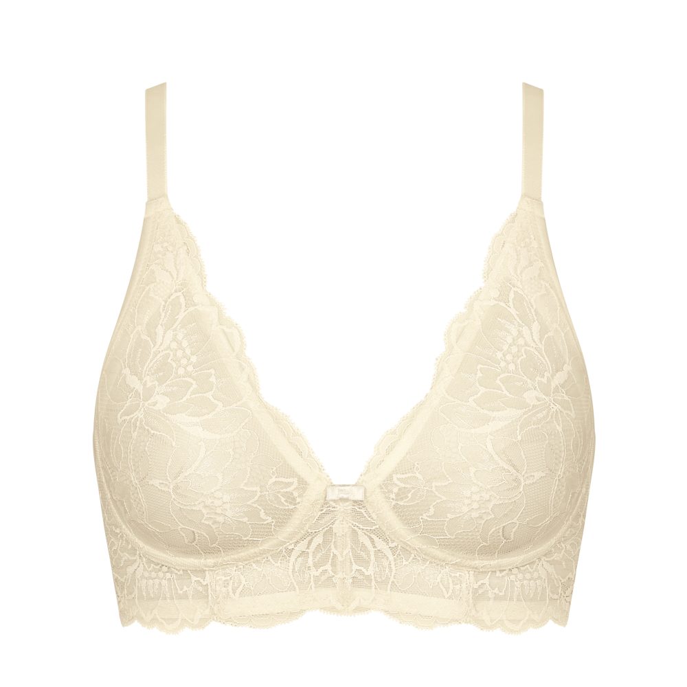 Bügelloser Bh, Unwattiert Damen Creme F/75