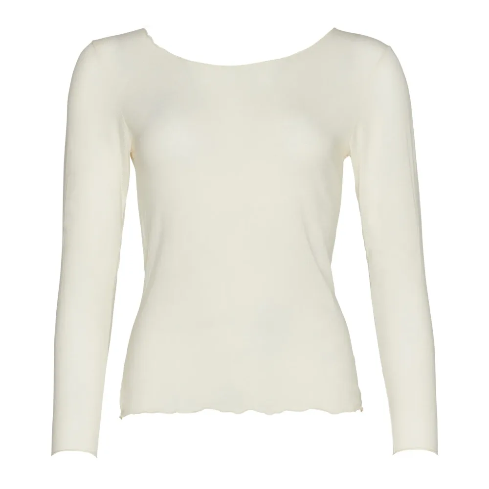 Cashmere Sensation Shirt Langarm in weiss