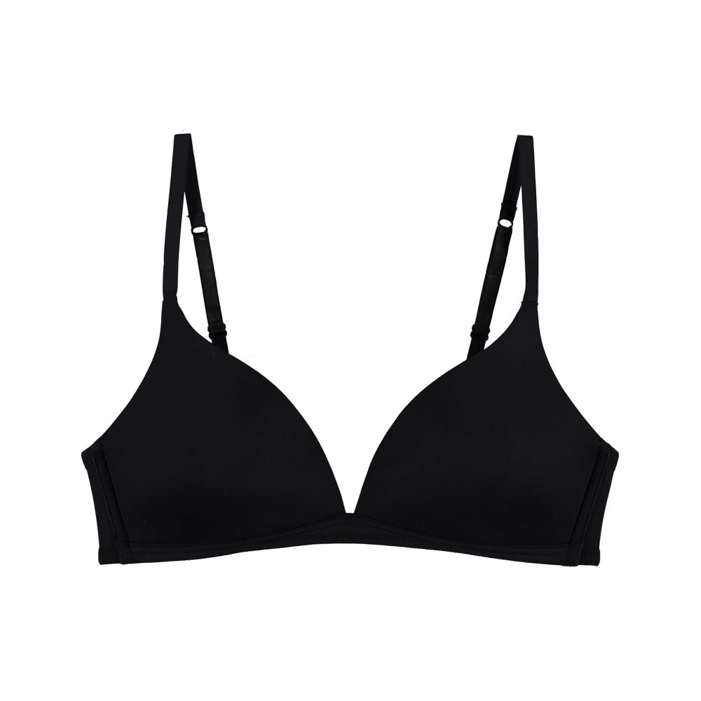 Sexy Comfort BH ohne Bügel, gefüttert in schwarz