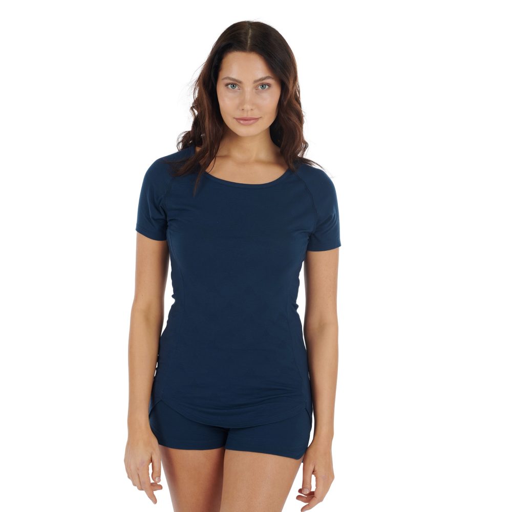 Dagsmejan - Balance Pyjama T-Shirt Nattwell, für Damen, Mitternachtsblau, Größe L