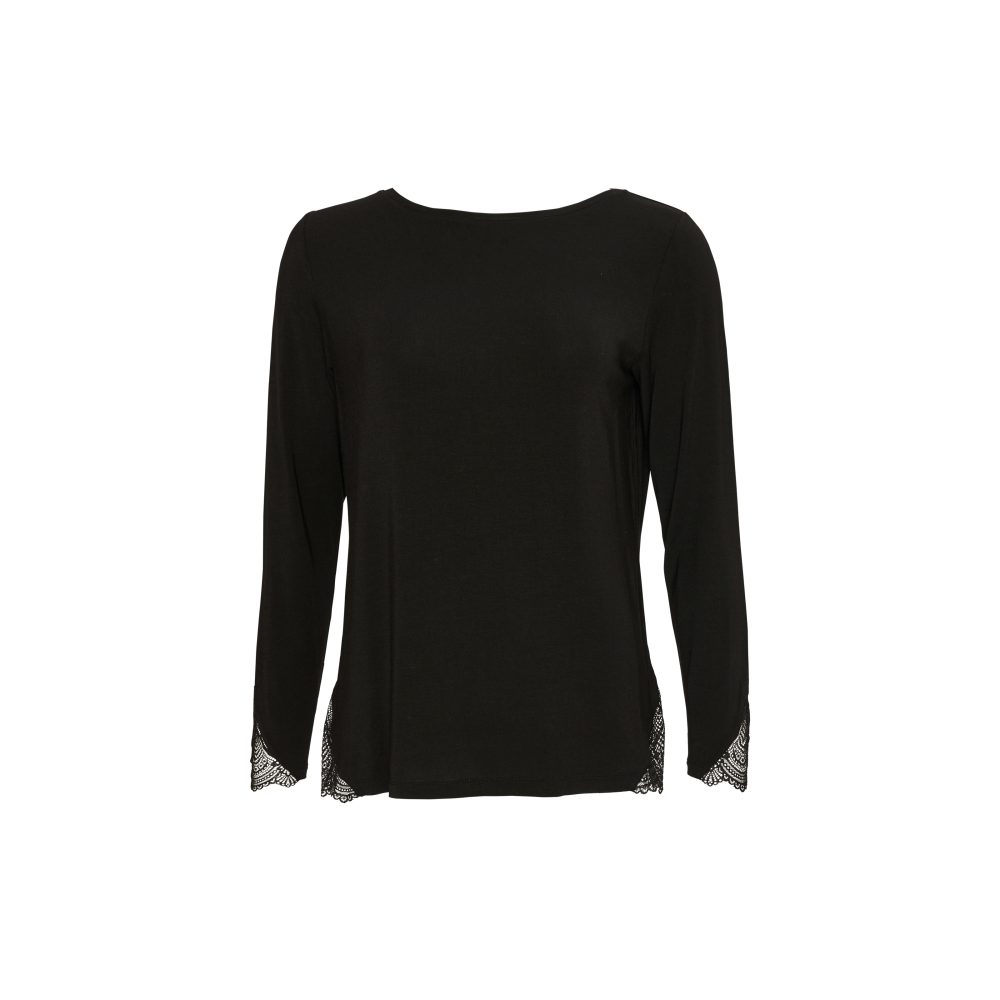 Lacey Dreams Pyjama Oberteil in schwarz