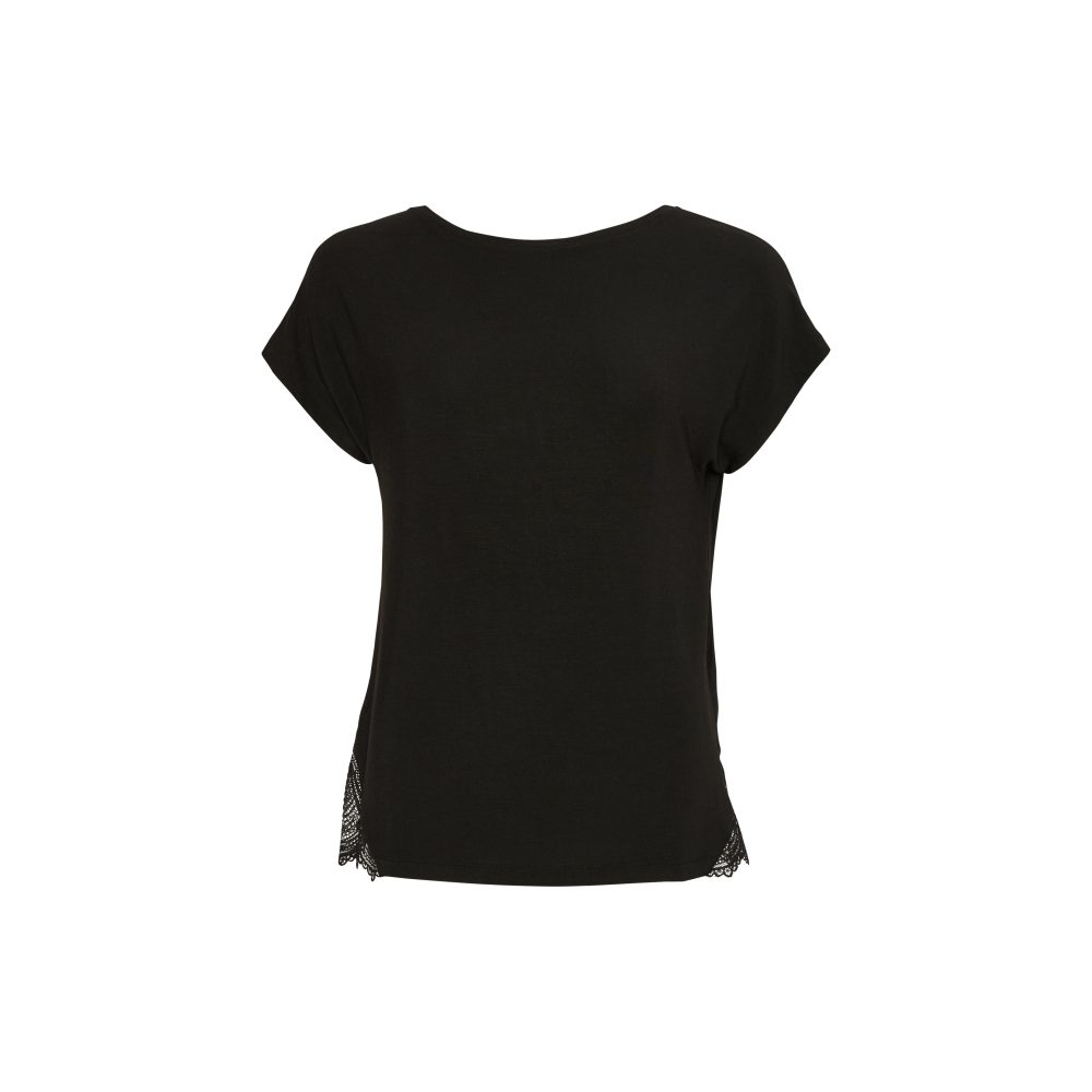 Lacey Dreams Pyjama Oberteil, kurz in schwarz