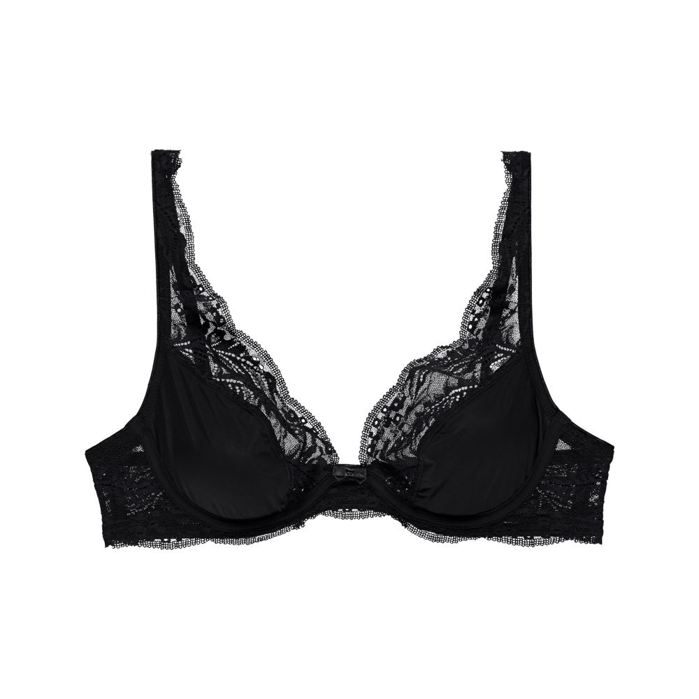 Lace Comfort BH mit Bügel, ungefüttert in schwarz