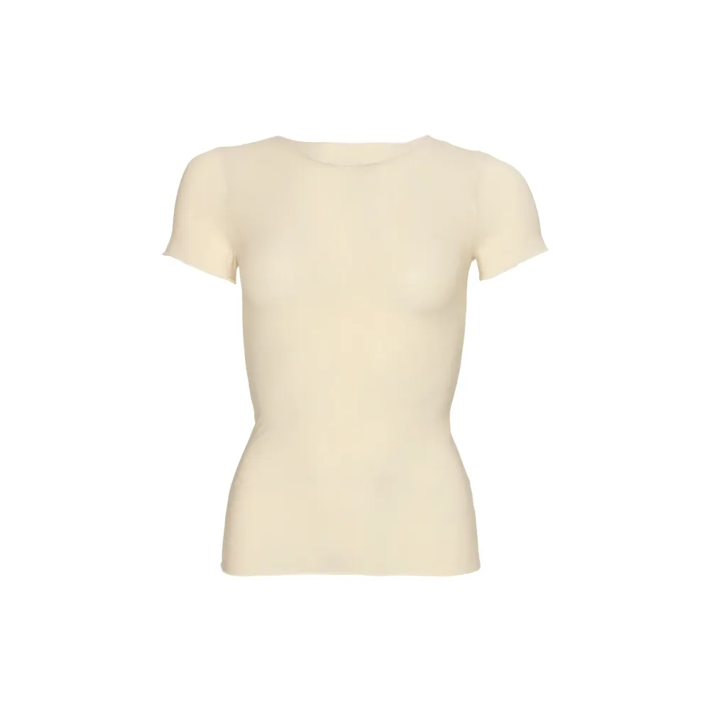 Cashmere Sensation Shirt Kurzarm in weiss