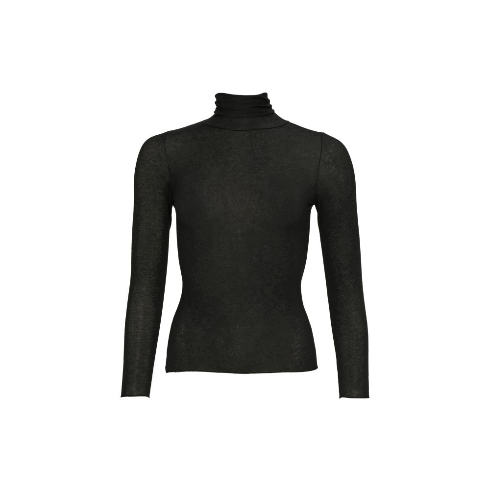 Cashmere Sensation Shirt Langarm in schwarz