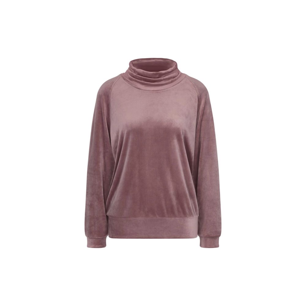 Cozy Comfort Velour Pullover in braun