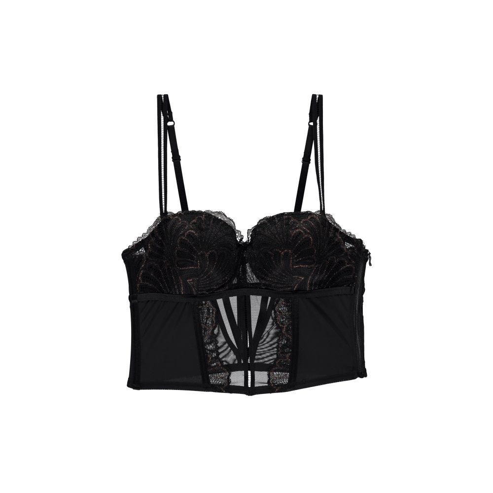 Shayla Corsage mit Bügel gefüttert in schwarz