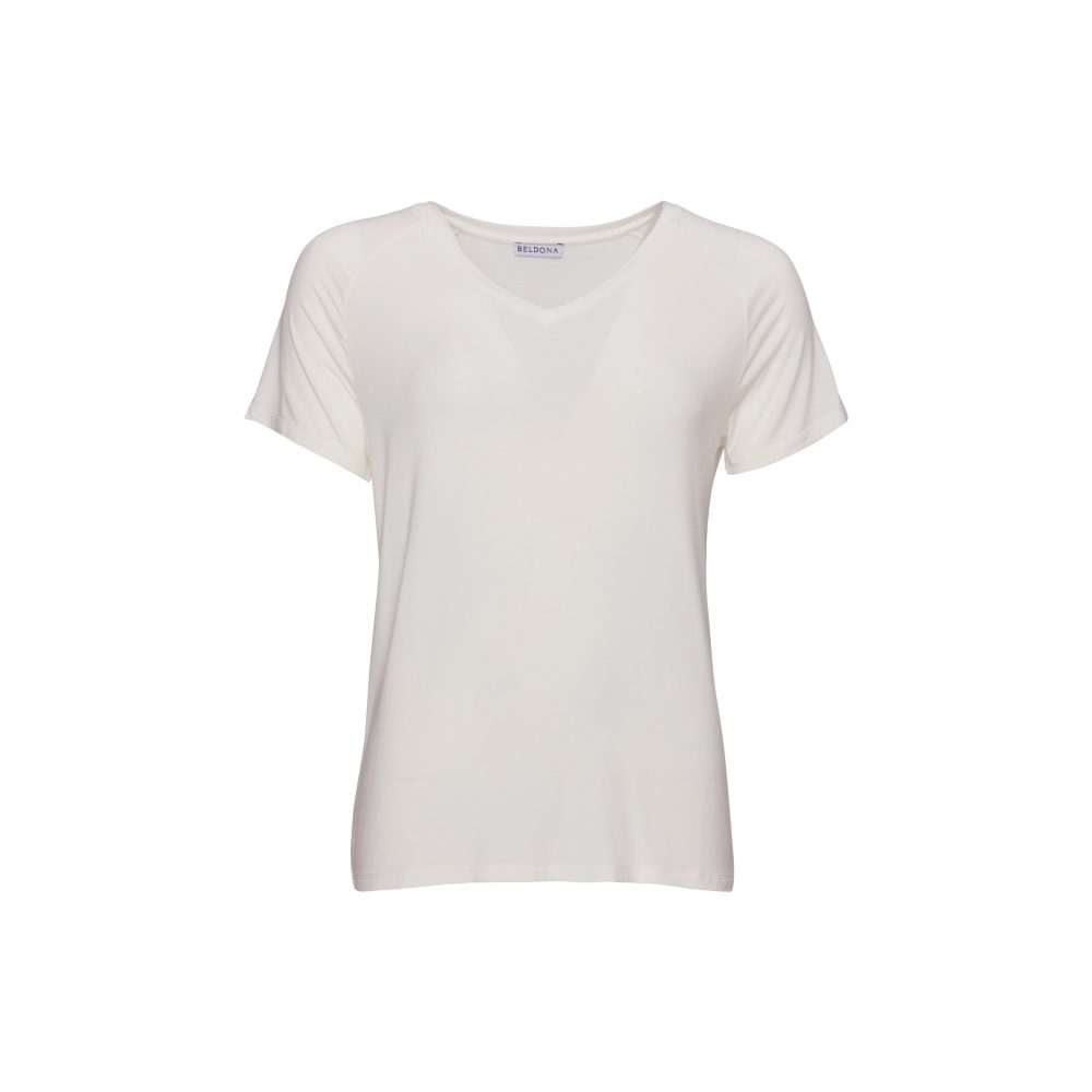 Sleep Basics Pyjama Oberteil, kurz in weiss