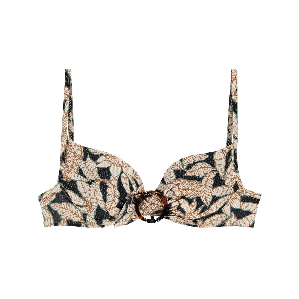 Les Côtes Bikini Top mit Bügel gefüttert in schwarz