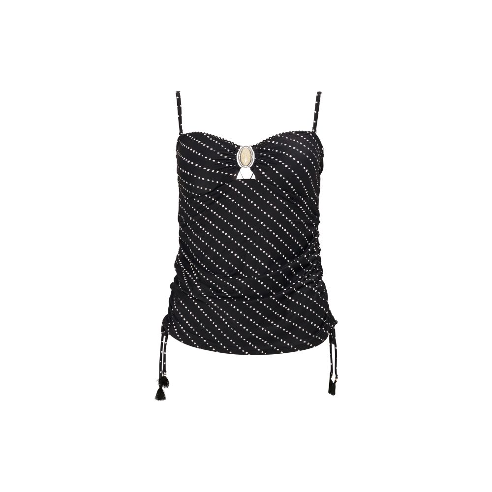 Taline Tankini Top ohne Bügel gefüttert in schwarz