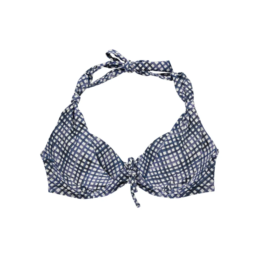 Troja Bikini Top mit Bügel gefüttert in blau