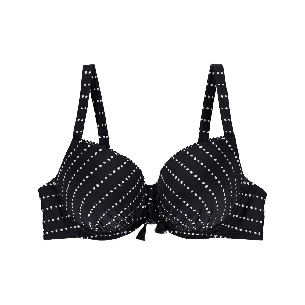 Taline Bikini Top mit Bügel gefüttert in schwarz