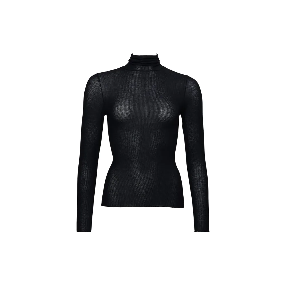 Cashmere Sensation Shirt Langarm in schwarz