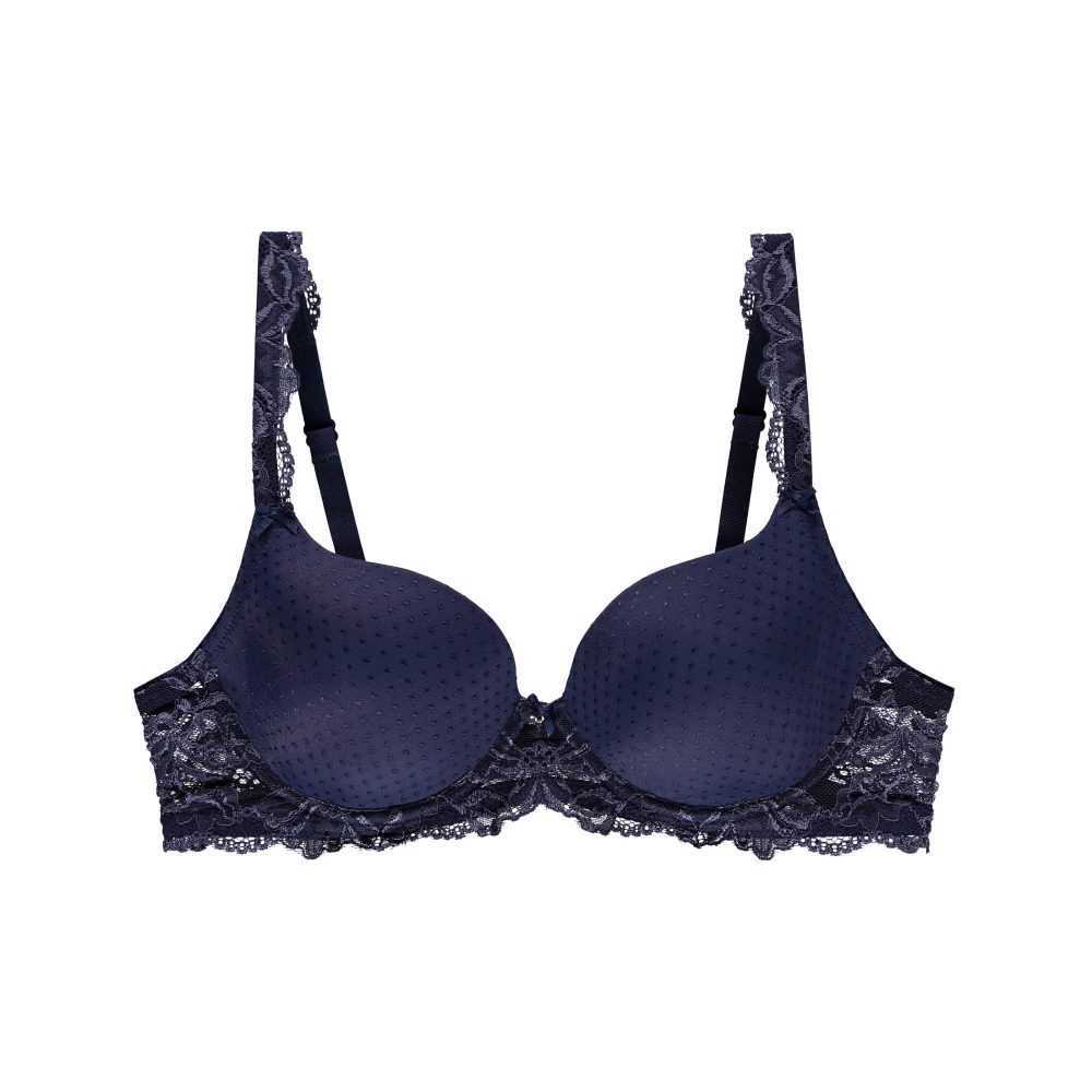 Luxury Desire BH mit Bügel, gefüttert in blau