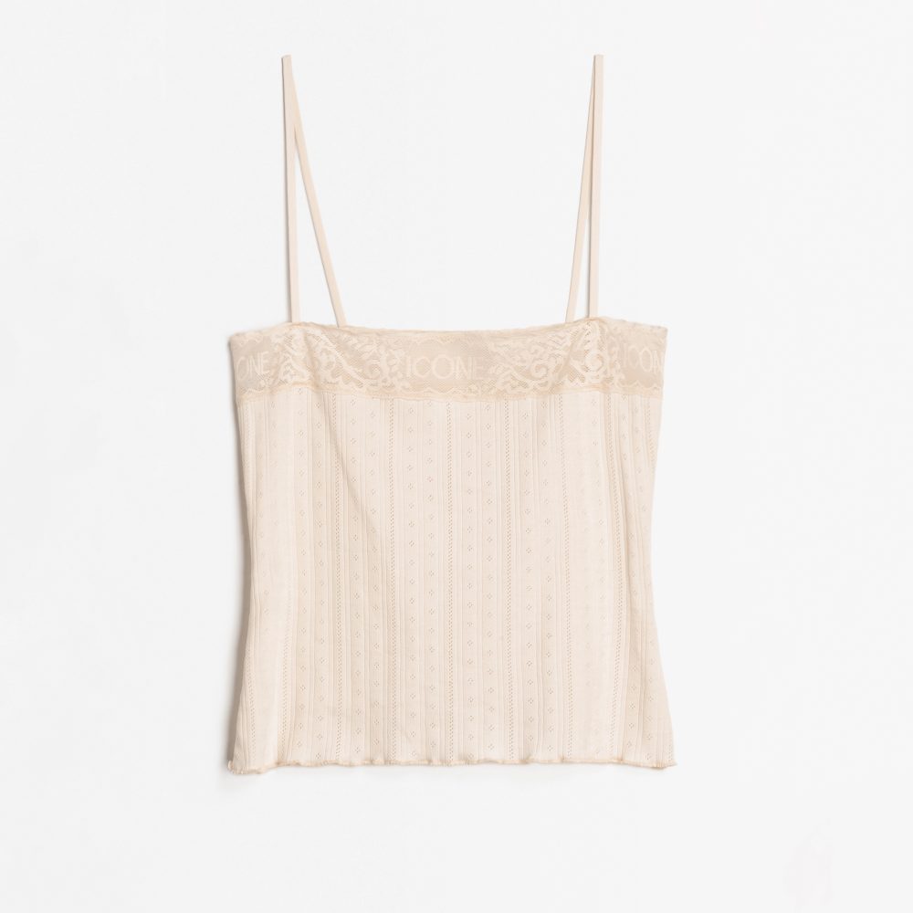 Ava Top Spaghetti in beige