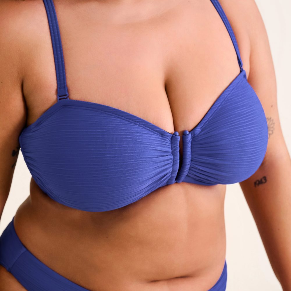 Ava Bikini Top mit Bügel ungefüttert in blau
