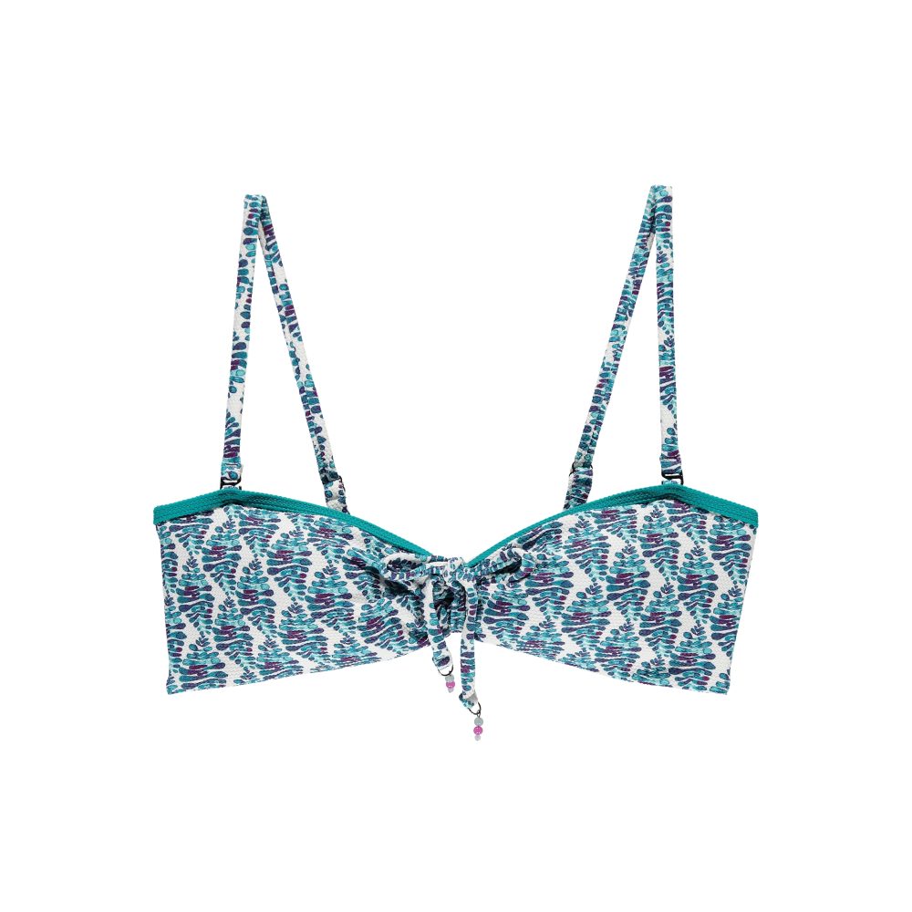 Amalia Bikini Top ohne Bügel gefüttert in türkis