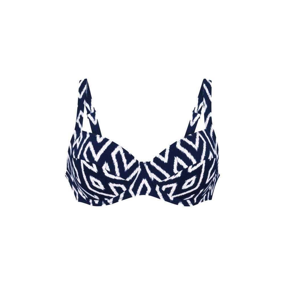 Tribal Monotones Bikini Top mit Bügel ungefüttert in blau