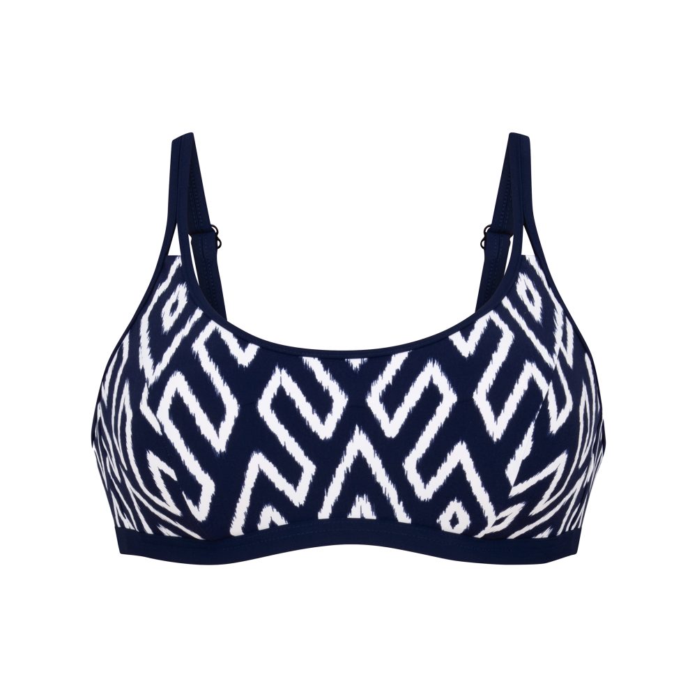 Tribal Monotones Bikini Top mit Bügel ungefüttert in blau