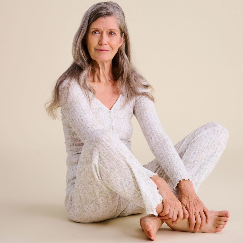 Angelina Pyjama Oberteil in weiss