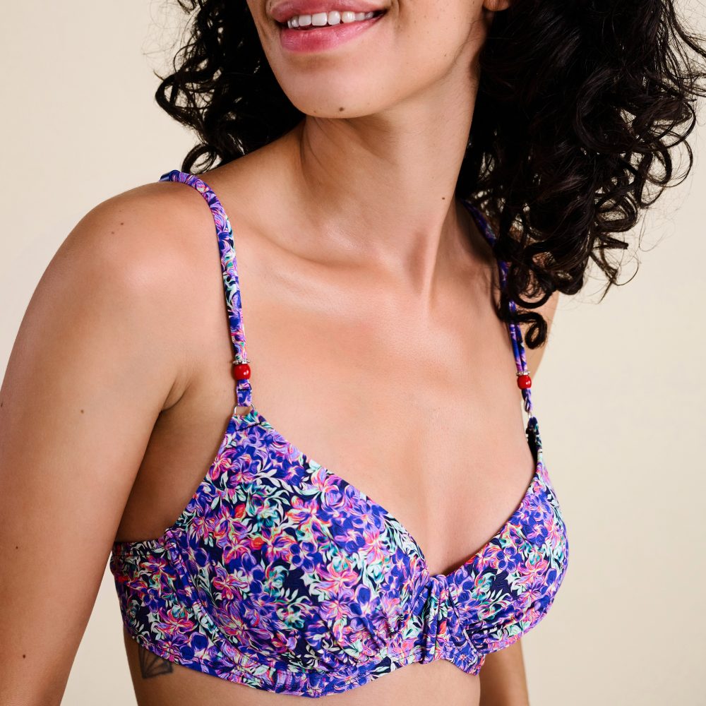 Ambrosia Bikini Top mit Bügel gefüttert in blau
