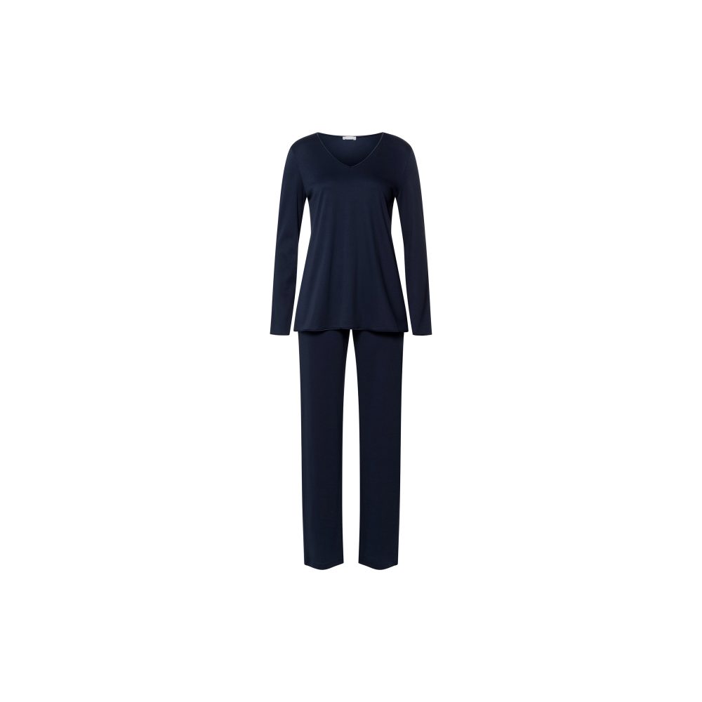 Hanro - Cotton Silk - Schlafanzug, für Damen, Dunkelblau, Größe XS