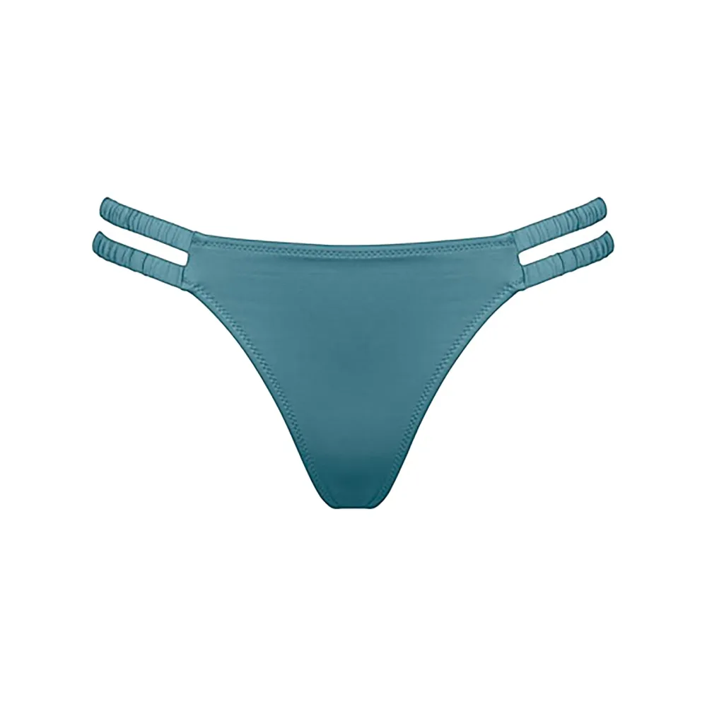Shimmering Solids Bikini Regular Slip in blau