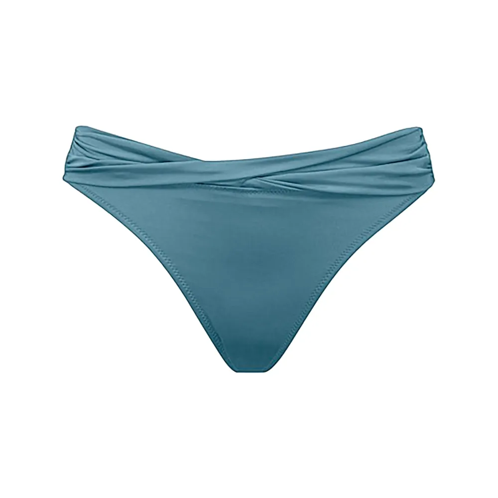 Shimmering Solids Bikini Regular Slip in blau
