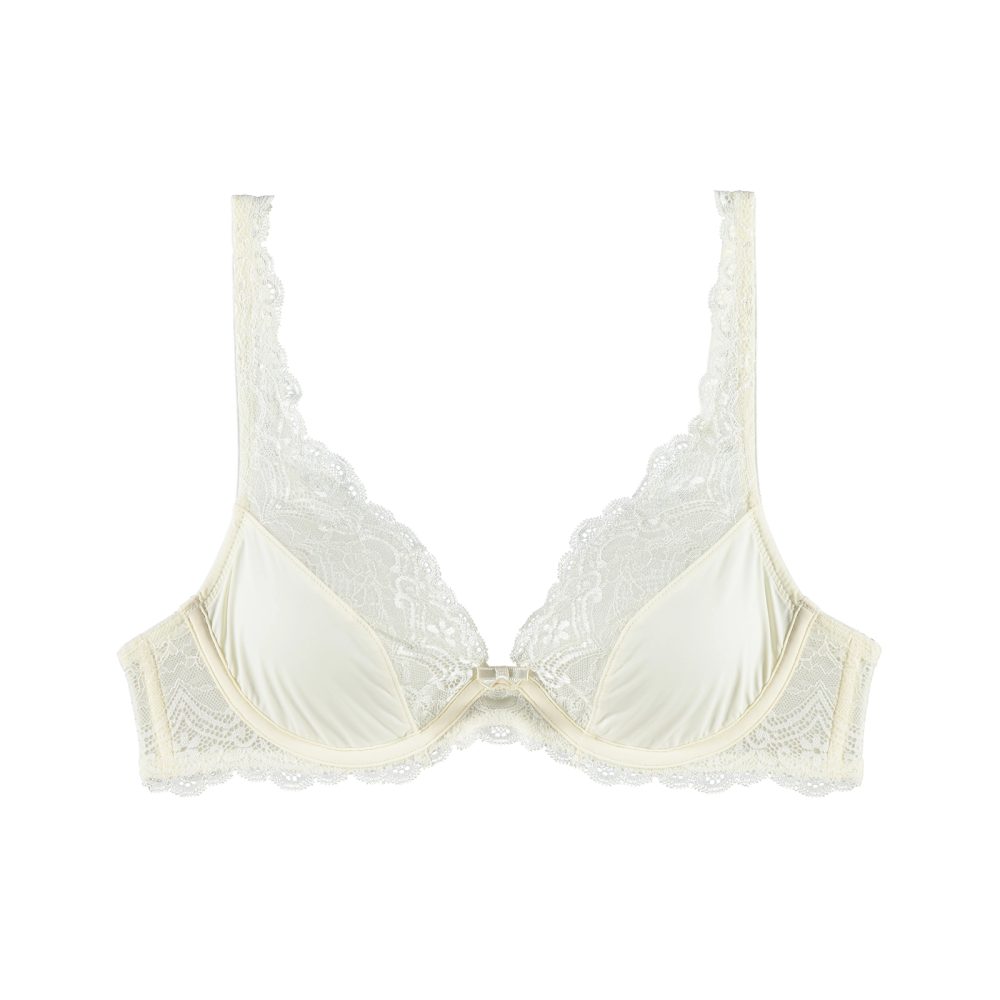 Lace Comfort BH mit Bügel, ungefüttert in weiss