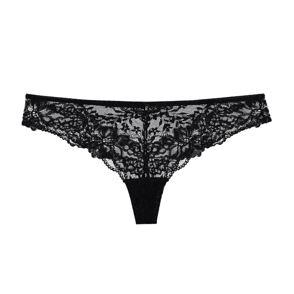 Luxury Desire Brazilian Slip in schwarz