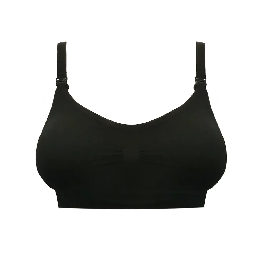 Mommy Bra BH ohne Bügel, ungefüttert in schwarz
