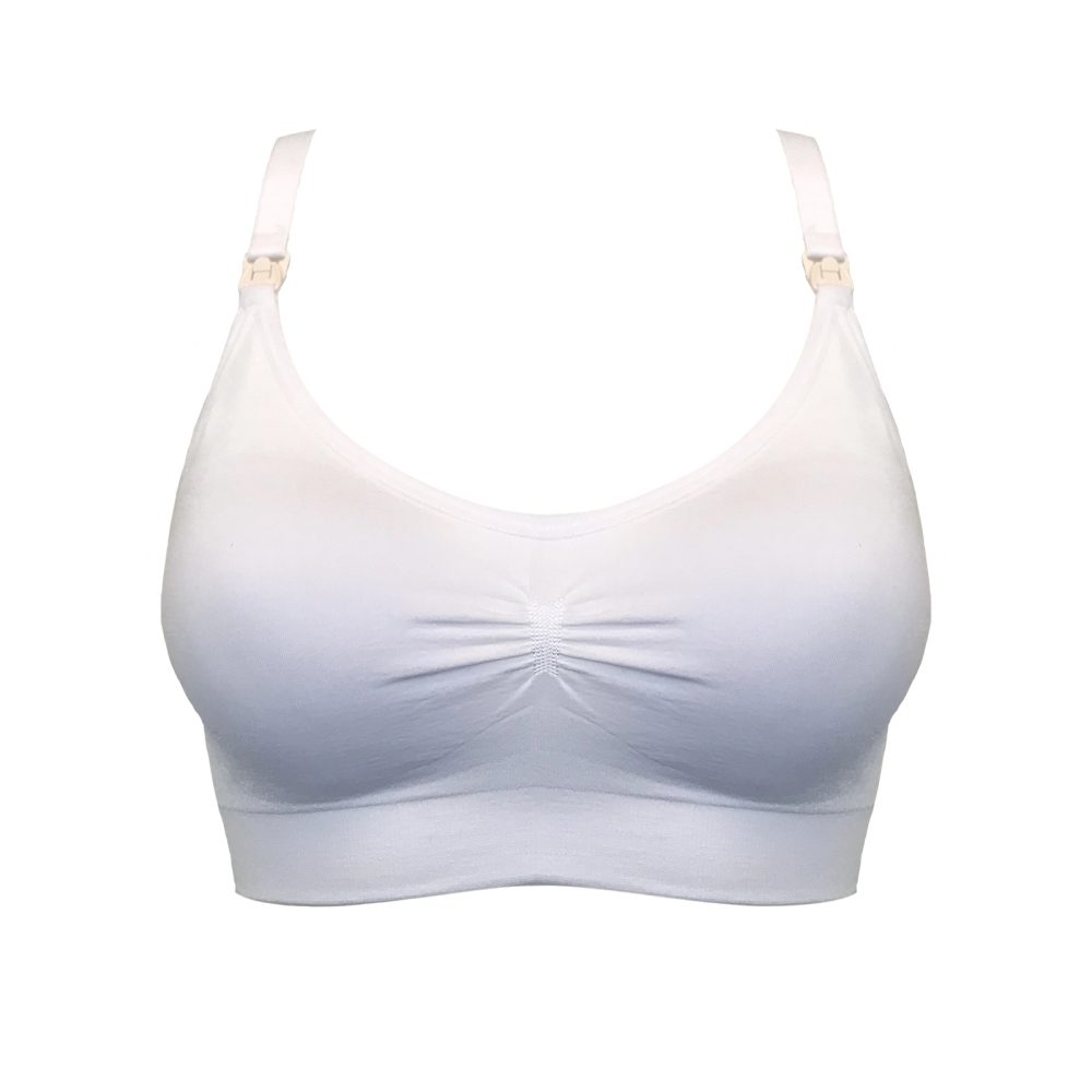 Mommy Bra BH ohne Bügel, ungefüttert in weiss