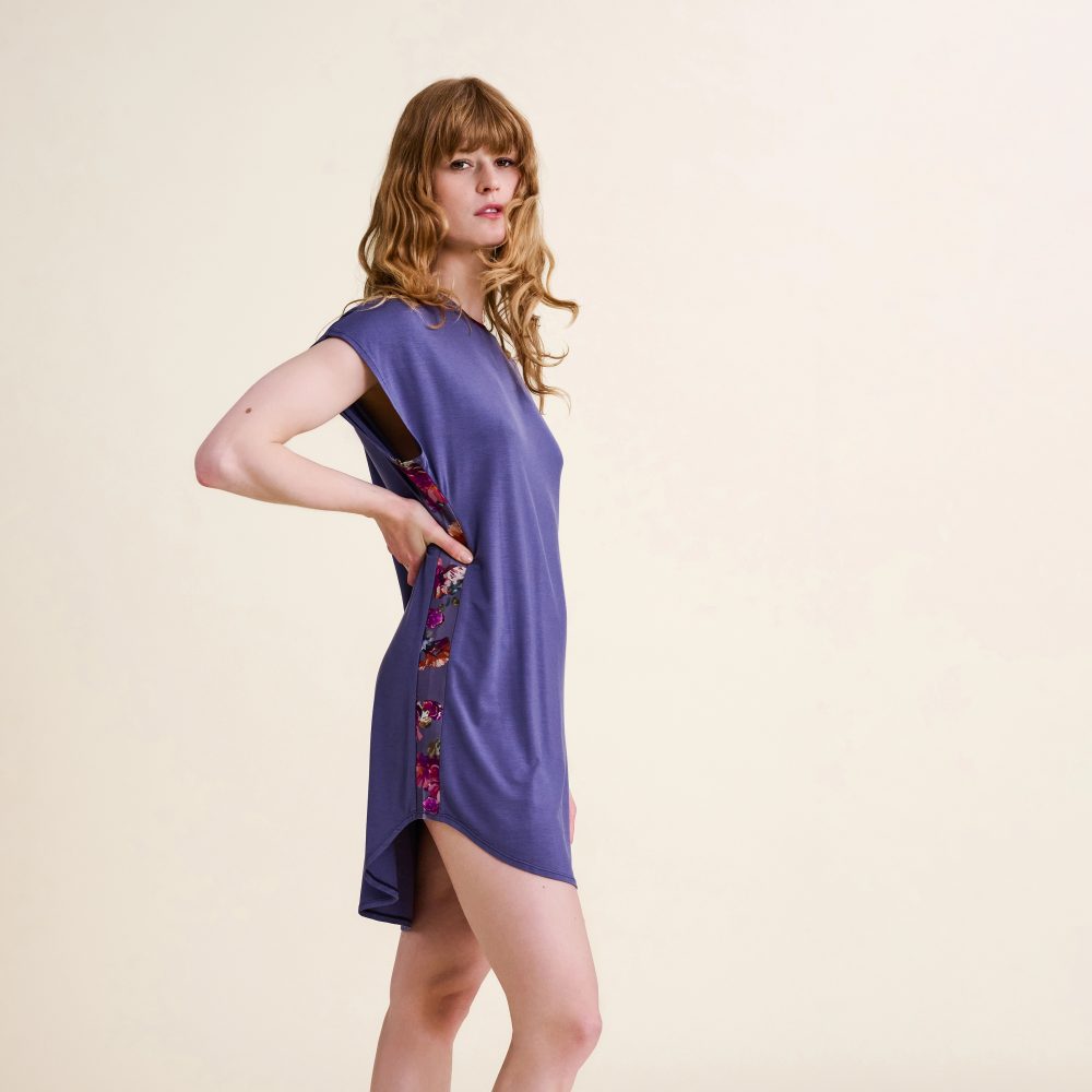Bellissa Nachthemd kurz in violett