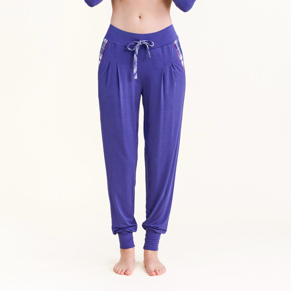 Bernetta Pyjama Unterteil in blau