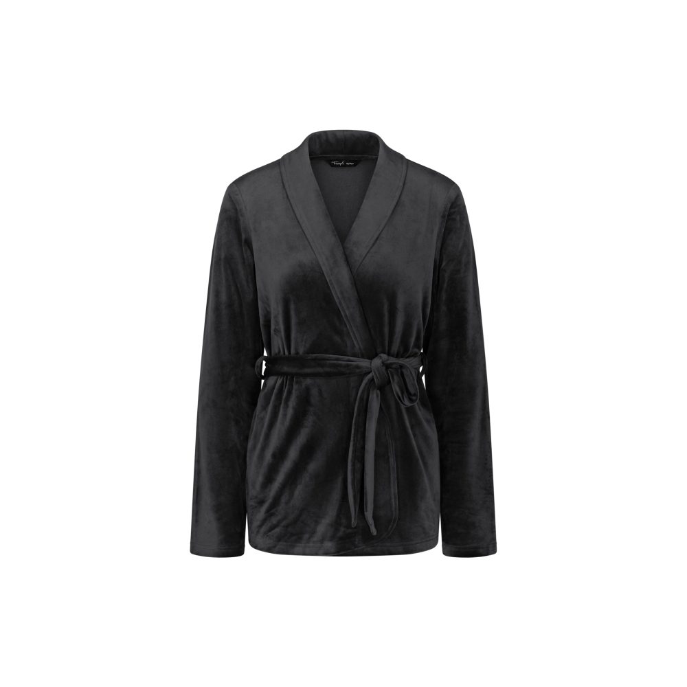 Sensual Velour Jacke in schwarz
