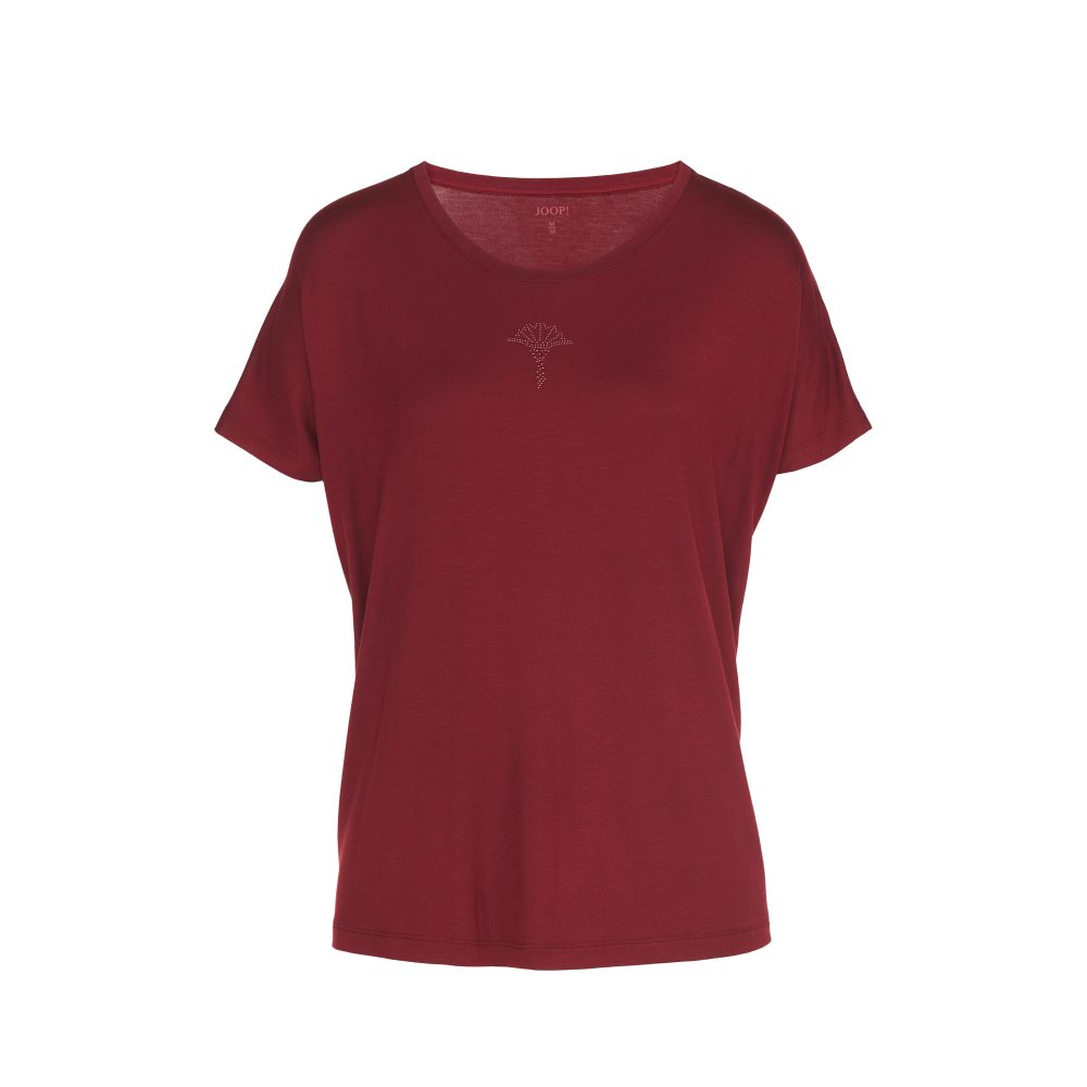 Luxe Pyjama Oberteil, kurz in rot