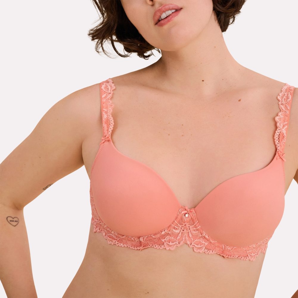 Luxury Desire BH mit Bügel, gefüttert in orange