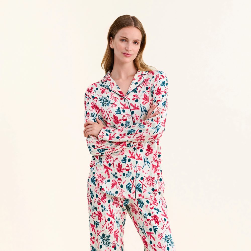 Beeja Pyjama Oberteil in weiss