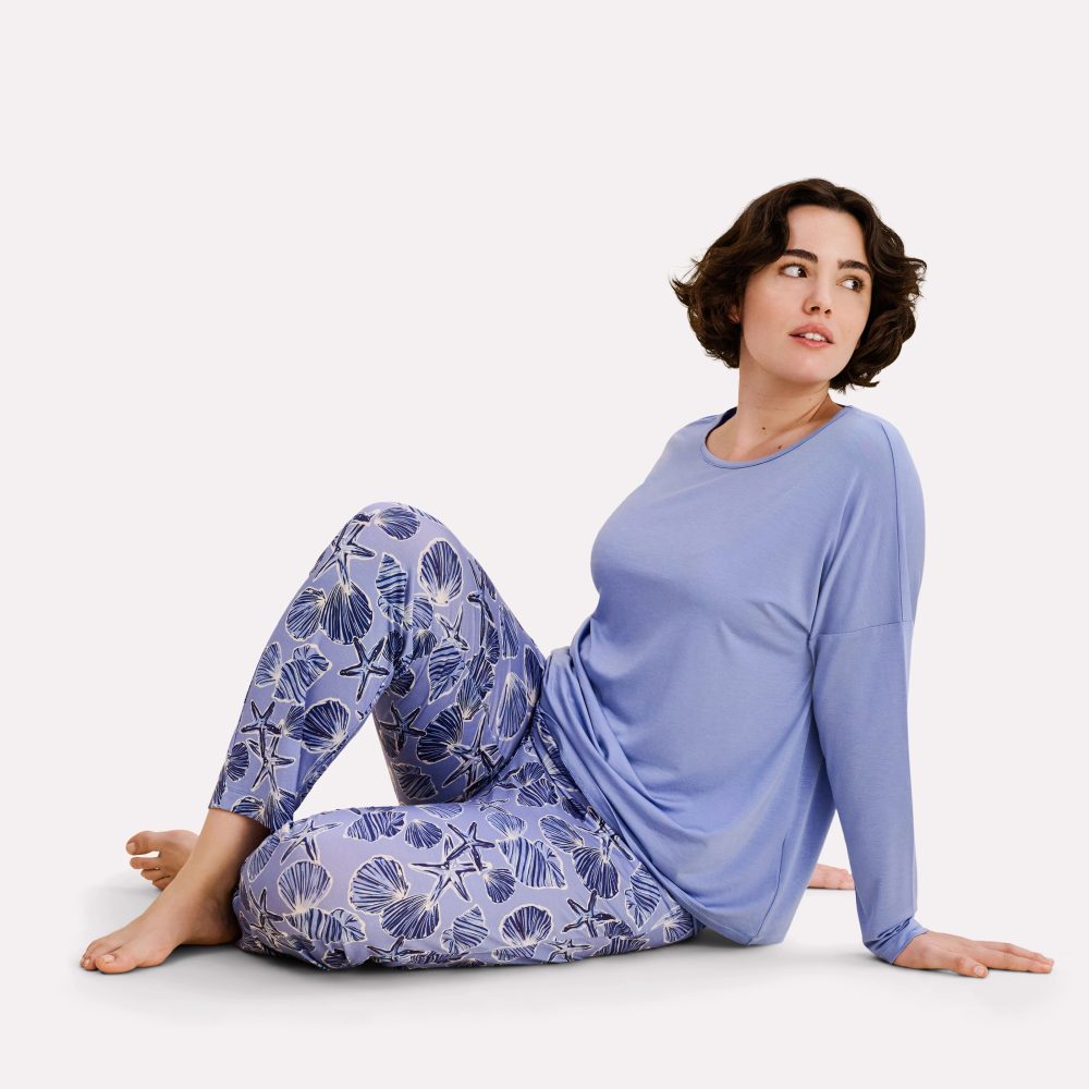 Carol Pyjama Oberteil in blau