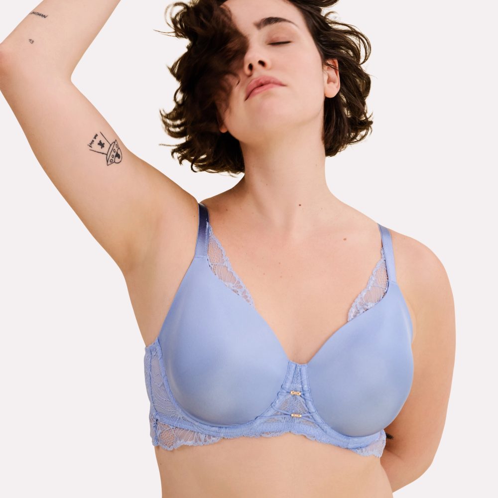 Cara BH mit Bügel, gefüttert in blau