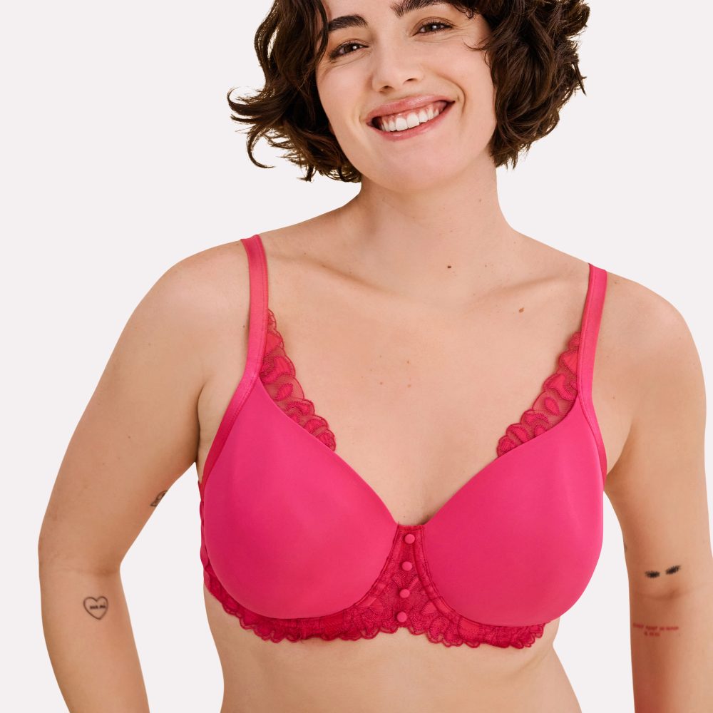 Cherie BH mit Bügel, gefüttert in pink