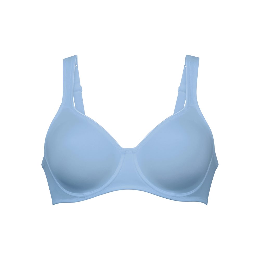 Twin BH mit Bügel, ungefüttert in blau