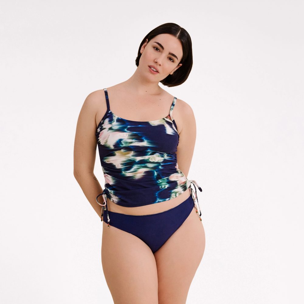 Carlotta Tankini Top ohne Bügel gefüttert in blau