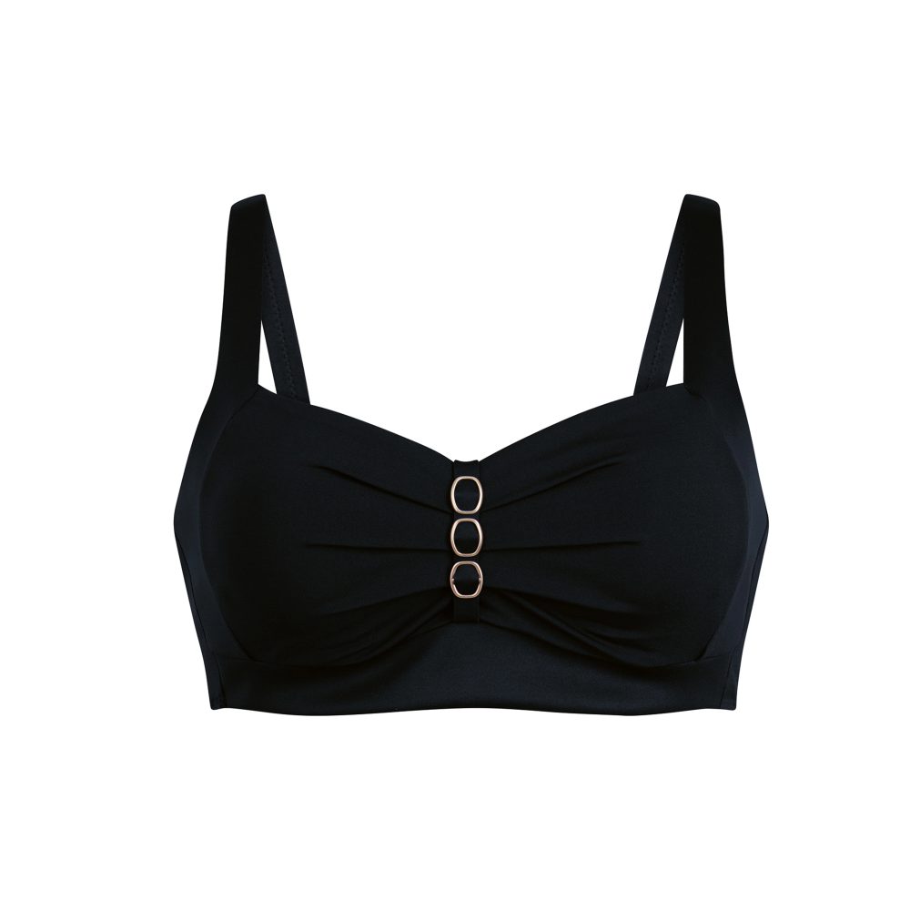 Clean Chic Bikini Top ohne Bügel gefüttert in schwarz