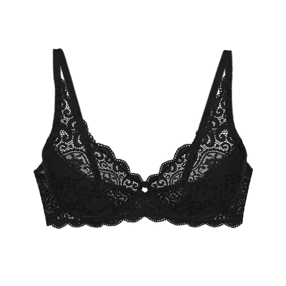 Triumph - Bügel-BH W AMOURETTE, für Damen, Beton-Optik / Schwarz, Größe 80G