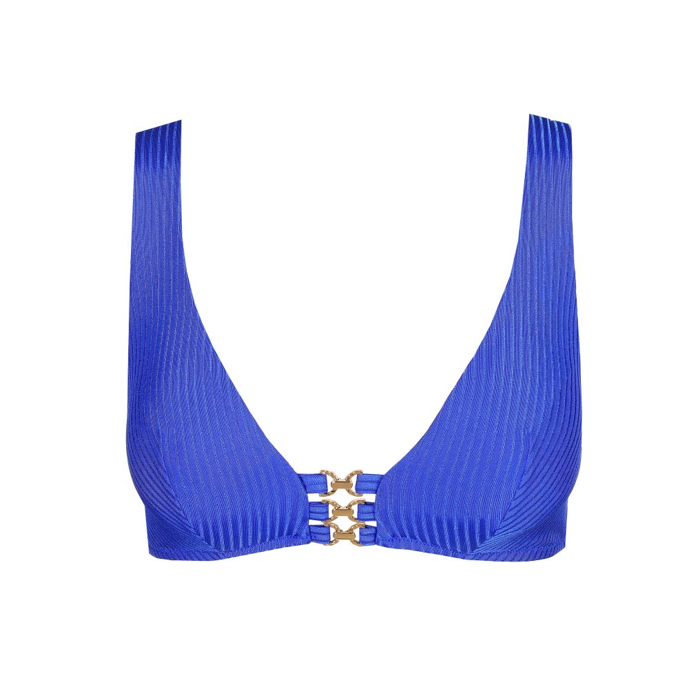 Emly Bikini Top ohne Bügel ungefüttert in blau