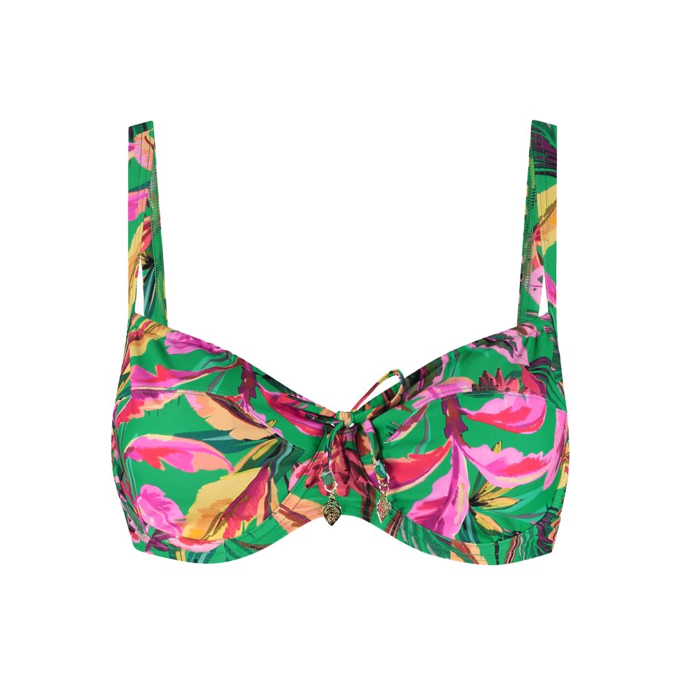 Floral Forest Bikini Top mit Bügel ungefüttert in grün